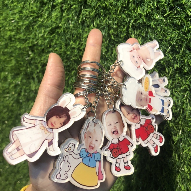 Móc khoá cắt ghép chibi theo yêu cầu