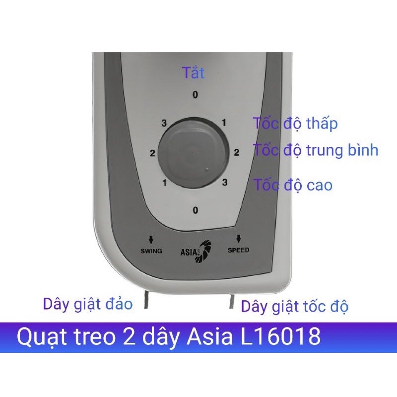 Quạt treo remote Asia 55w mẫu mới 2022,Bảo hành chính hãng 3 năm