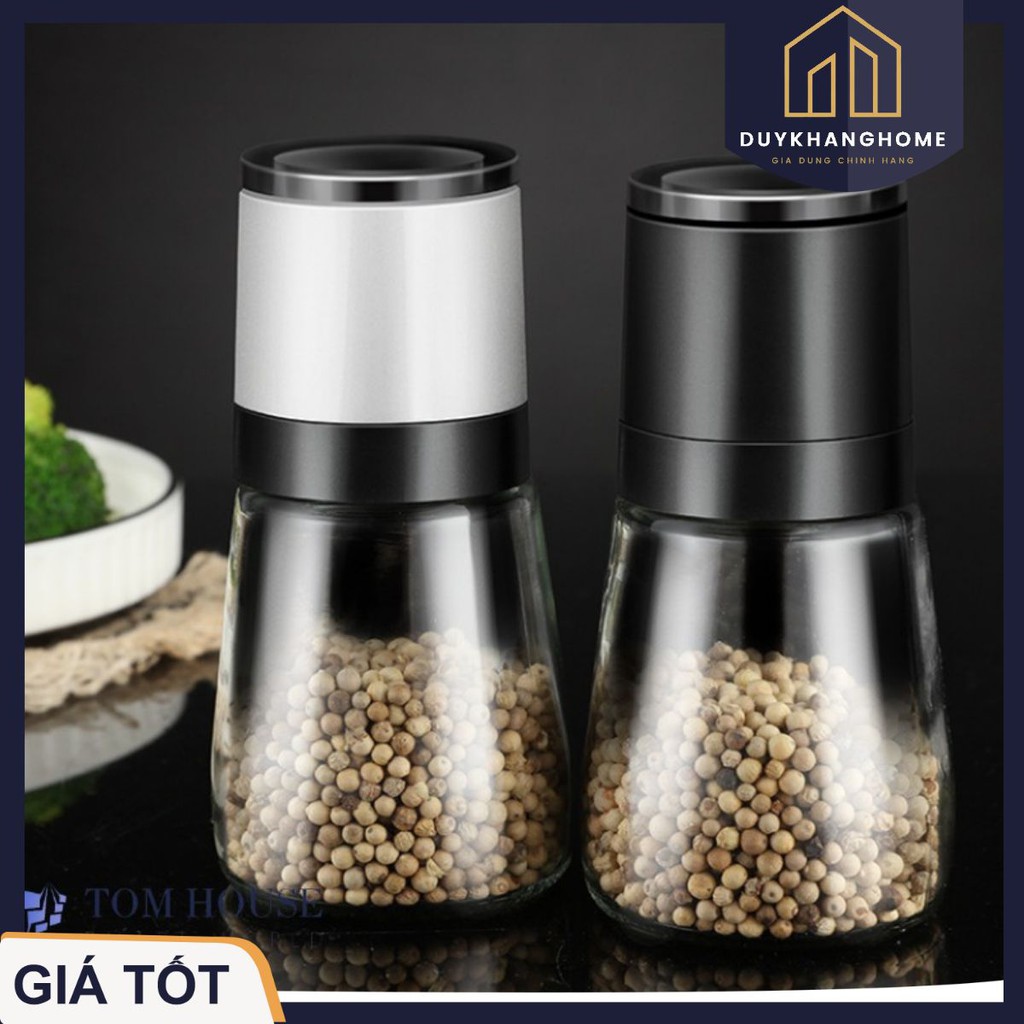 💥 Lọ xay tiêu có nắp dung tích 180ml loại mới, cối xay tiêu, hủ đựng tiêu vặn tay tiện lợi 🔥