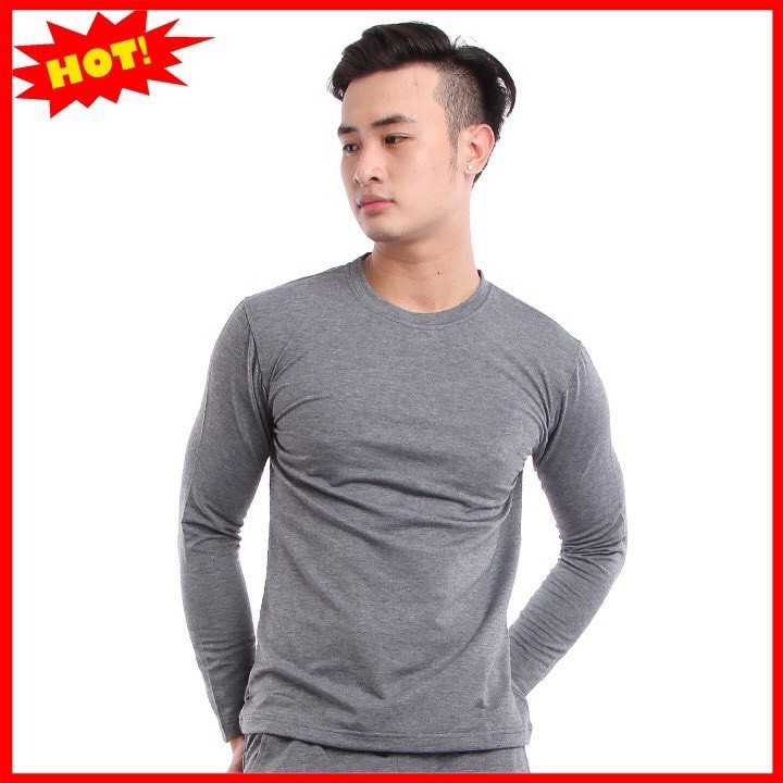 Áo Thun Tay Dài Nam Vải Mịn Nhiều Màu THỜI TRANG 24H