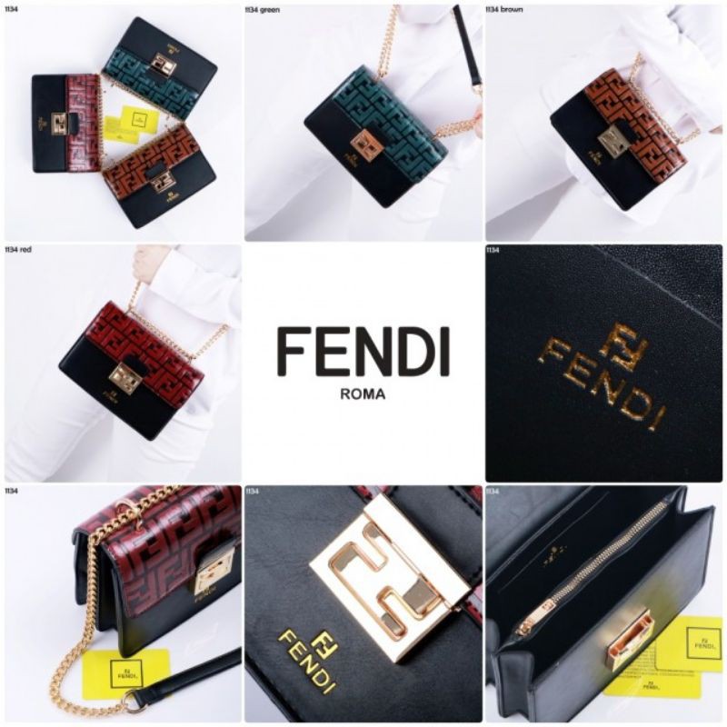 Fendi Túi Đeo Chéo Thiết Kế Đơn Giản Trẻ Trung