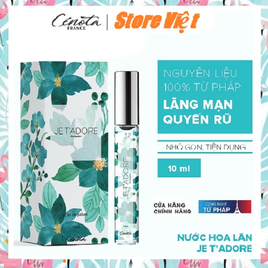 Nước hoa lăn Cenota Je t’Adore 10ml, nước hoa lăn thơm hương quyến rũ - Store Việt