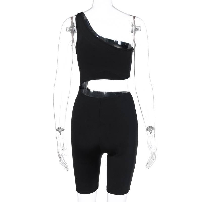 Jumpsuit thể thao hở vai quyến rũ thời trang âu mỹ cho nữ | BigBuy360 - bigbuy360.vn