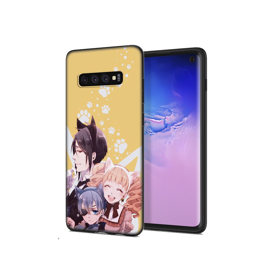 Samsung Galaxy S10 S9 S8 Plus S6 S7 Edge S10+ S9+ S8+ Casing Soft Case 18LU Black Butler mobile phone case