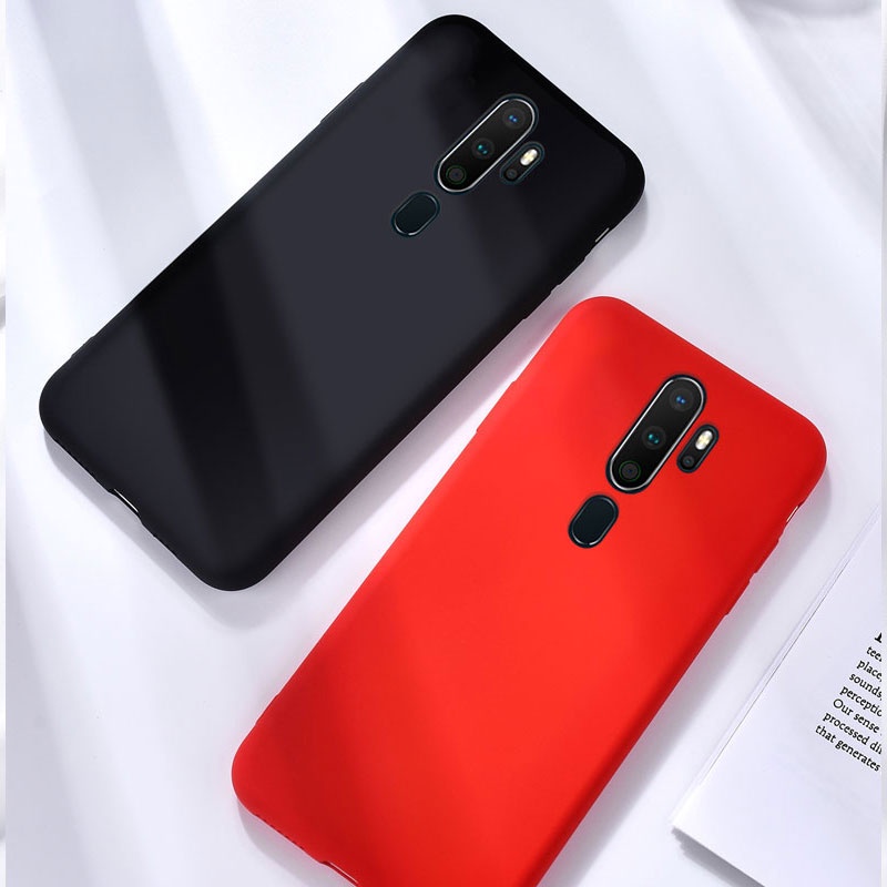 Ốp lưng silicone màu trơn kiểu dáng đơn giản thời trang cho Oppo A9/A5 2020 A92020 A 9 A52020
