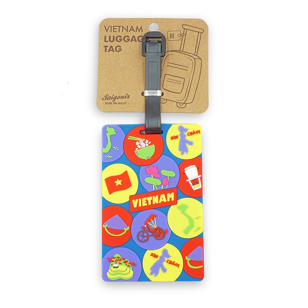 Thẻ tag hành lý vali túi xách balo - Luggage Tag - Quà tặng lưu niệm Việt Nam