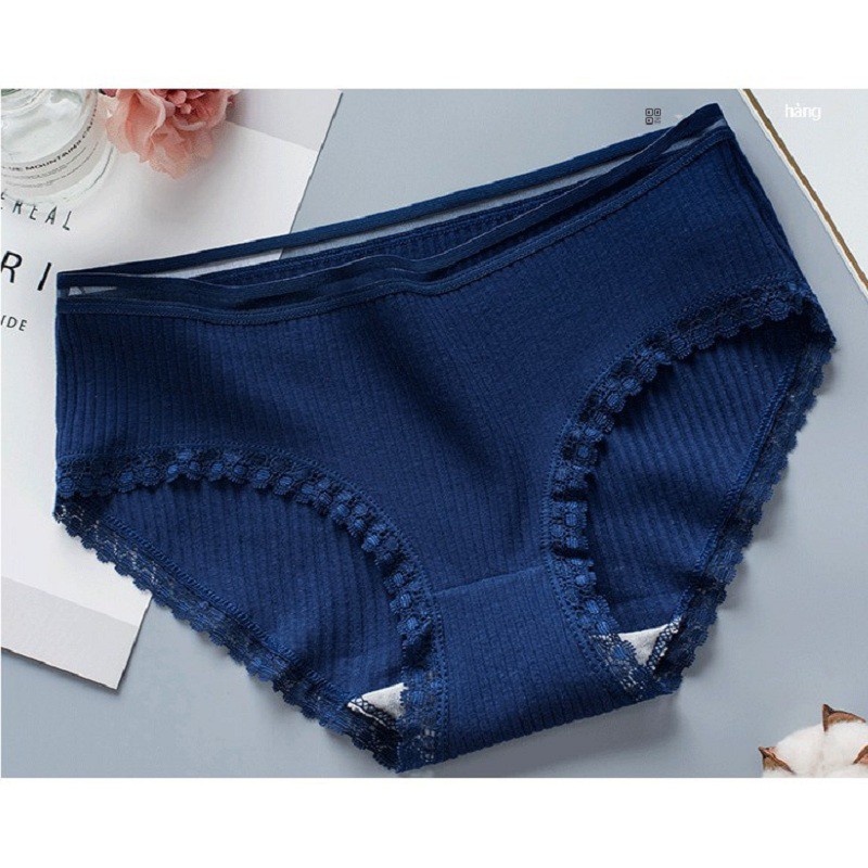 Quần lót nữ cotton tăm gân kháng khuẩn gợi cảm Bikini quyến rũ Hatola | BigBuy360 - bigbuy360.vn
