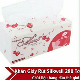 GIẤY ĂN RÚT LUẠ SILKWELL TÁO ĐỎ 280 TỜ