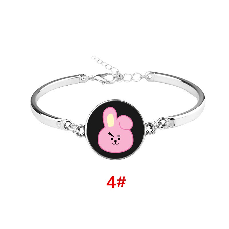 Nhập WAFATHANK10 giảm 10% tối đa 20K_ BTS KPOP BT21 Metal Bangle Vòng đeo tay