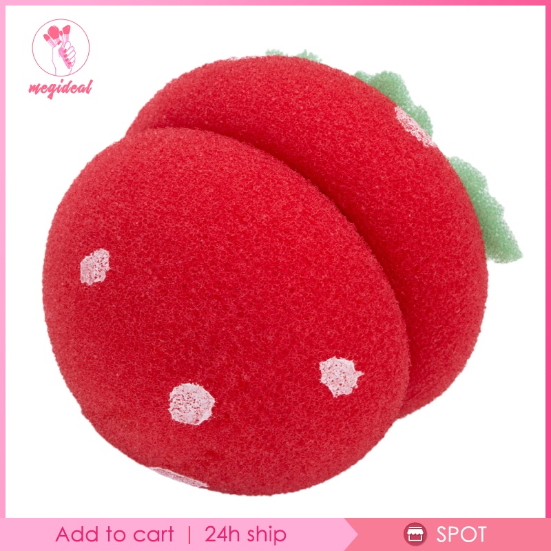 Set 6 Lô Uốn Tóc Mềm Mại Hình Quả Dâu Tây Dễ Thương DIY