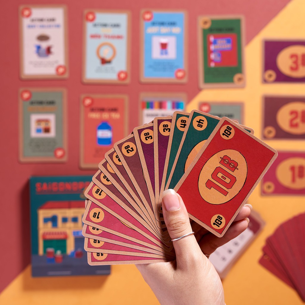 Cờ Tỷ phú Việt Nam SAIGONOPOLY DEAL, Trò chơi Board Game Monopoly, Phiên bản Thẻ bài