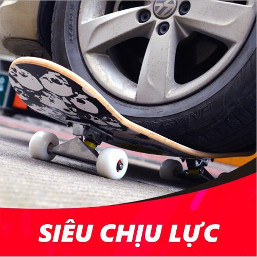 Ván trượt Skateboard mặt nhám, trượt ván, ván trượt thể thao gỗ ép 8 lớp chắc chắn.