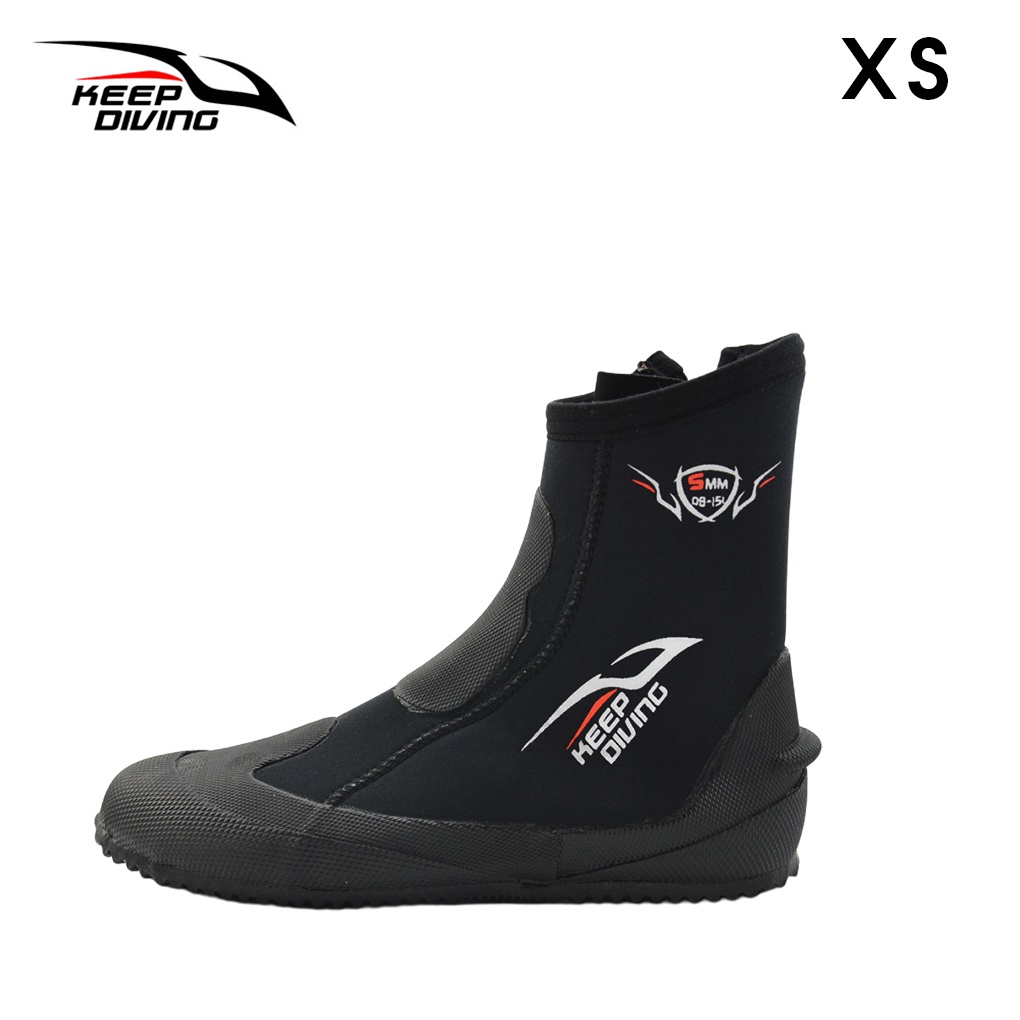 KEEP DIVING Dive Boots for Adults 5MM Neoprene High Top Water Booties Womens Mens Shoes Foot Protection SurfingELEN