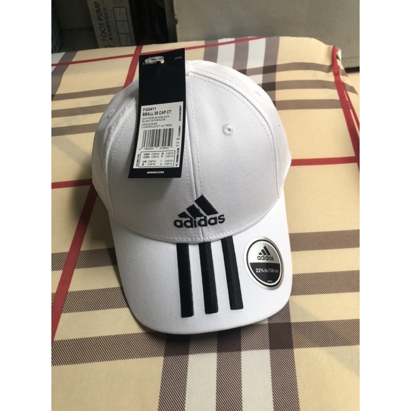 Nón thễ thao Adidas Cotton Baseball Cap - White/Black.Hàng US