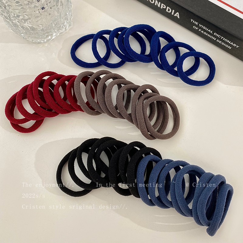 MOCHASHUSet 140 dây buộc tóc co giãn màu kẹo ngọt phong cách Nhật Bản/ Hàn Quốc xinh xắn