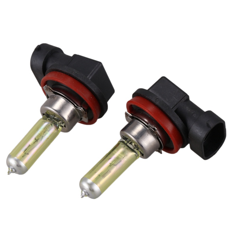 2 Bóng Đèn Phá Sương Mù Siêu Sáng Dc 12v 55w H11 3000k Màu Vàng Cho Xe Hơi