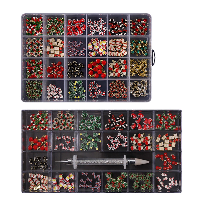 Phụ Kiện Đính Trang Trí Móng Tay Chủ Đề Giáng Sinh DIY