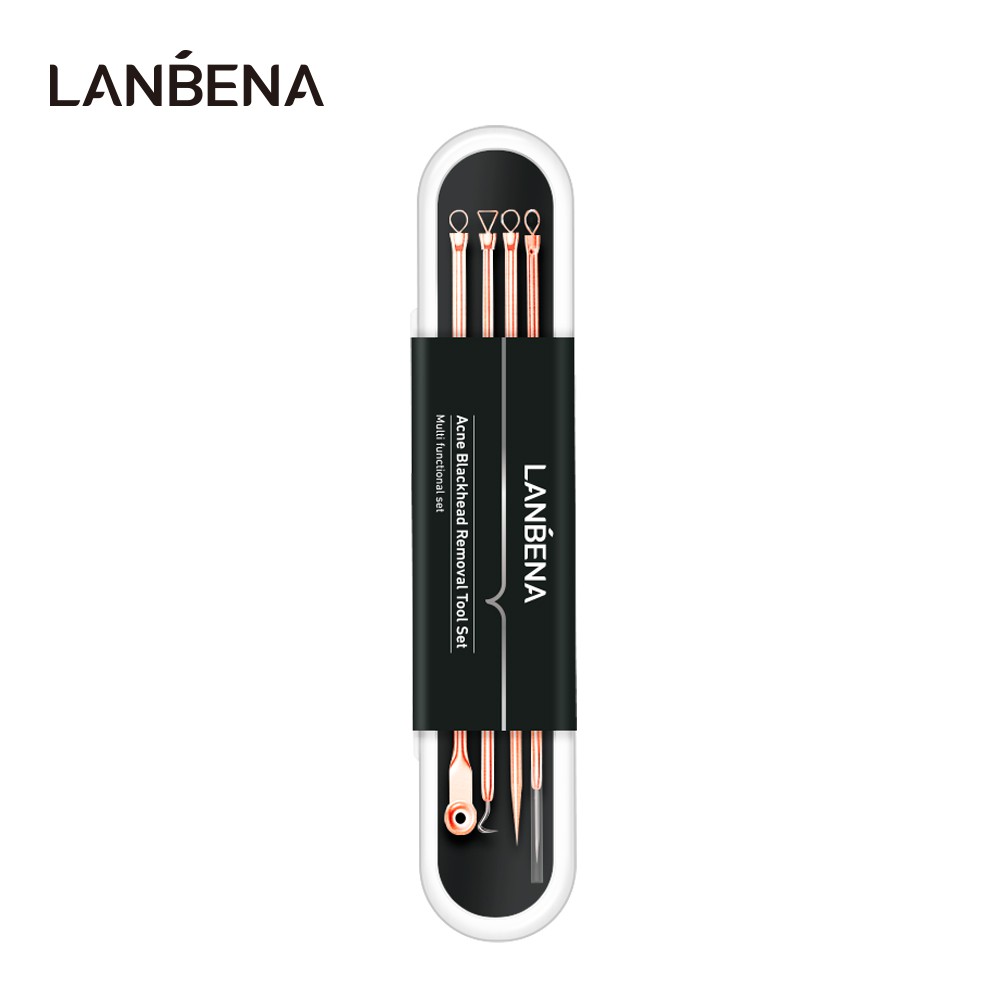 Set 4 dụng cụ loại bỏ mụn đầu đen kháng khuẩn Lanbena