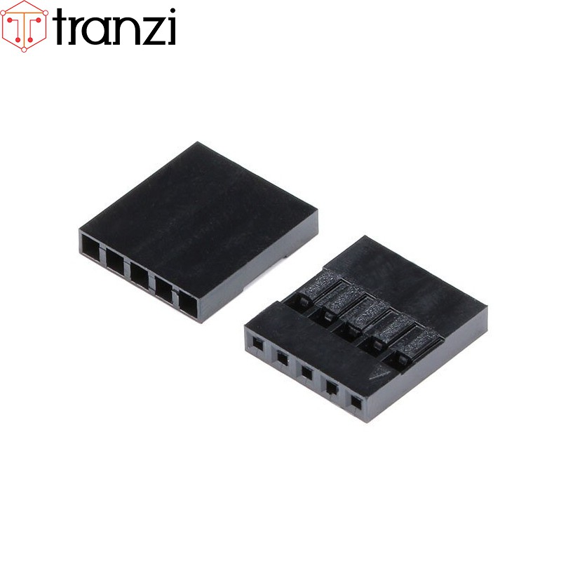 Vỏ header 2.54mm dupont 5P 13,95mm đen - túi 50 cái