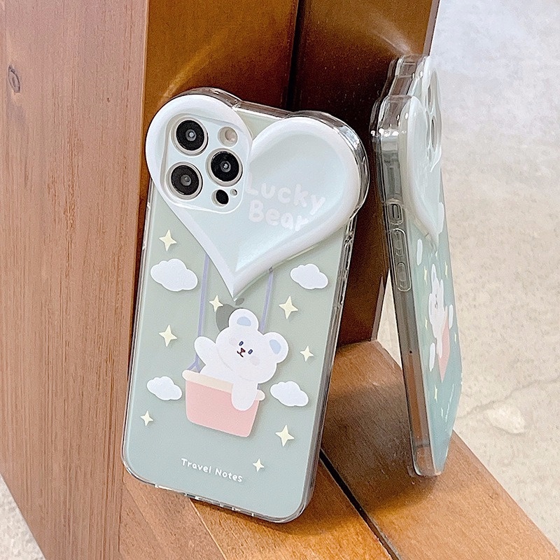 Ốp điện thoại in hình trái tim hoạt hình cho Apple iPhone13 ProMax 11 12 Mini XS I8 I7 Plus