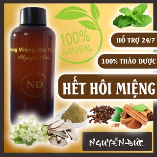 Nước súc miệng dược liệu Hết hôi miệng Nguyễn Đức ( Đau răng - Viêm lợi - Chảy máu chân răng)