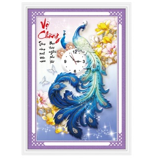 Tranh thêu phong cảnh vợ chồng tuyệt đẹp 37x51cm