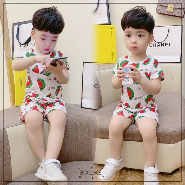 Sét 3 bộ cotton giấy cho bé