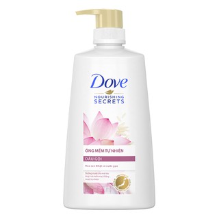 Dầu gội Dove óng mềm tự nhiên hoa sen Nhật và nước gạo 640gr