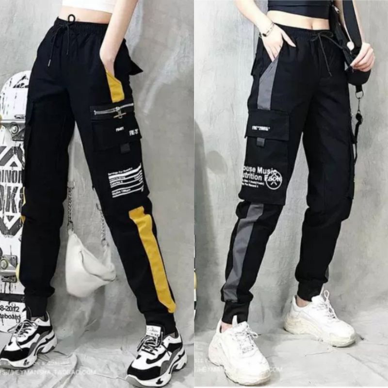 Quần kaki nữ dài, viền màu, có túi Ken fashion