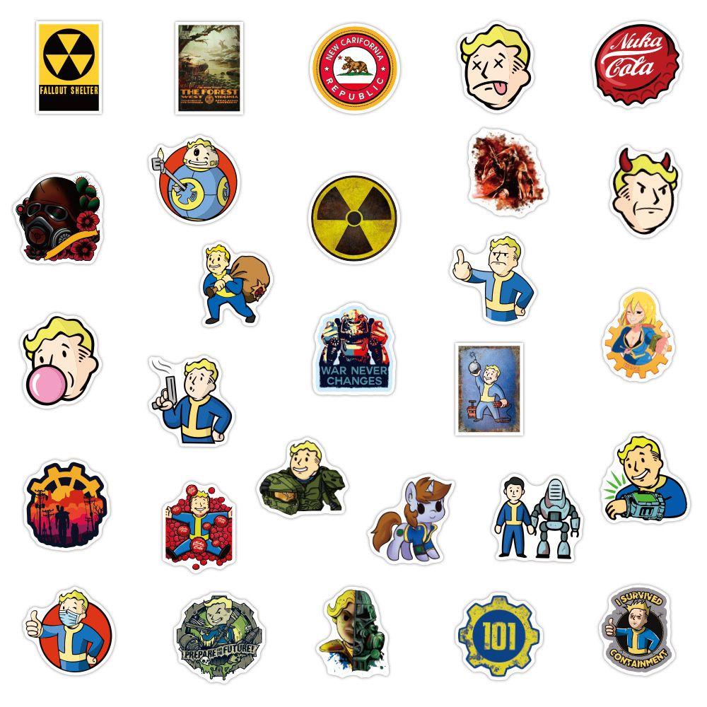 Set 50 Sticker Dán Trang Trí Ván Trượt / Guitar / Xe Hơi Họa Tiết Hoạt Hình