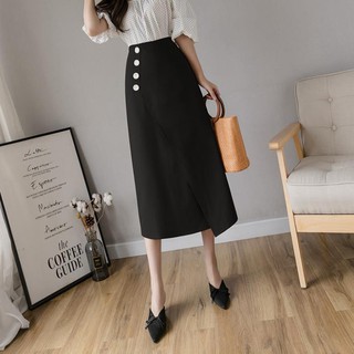 Set sơ mi viền chân váy vạt chéo