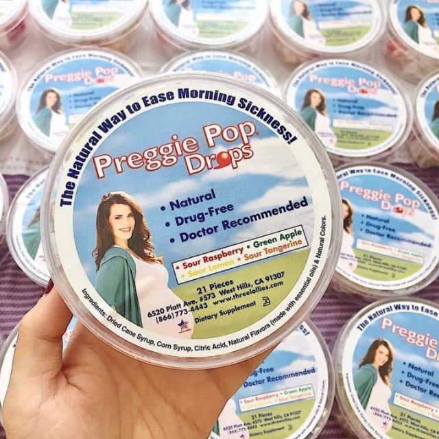 Thực phẩm kẹo ngậm giảm nghén Preggie Pop Drops 21 chiếc