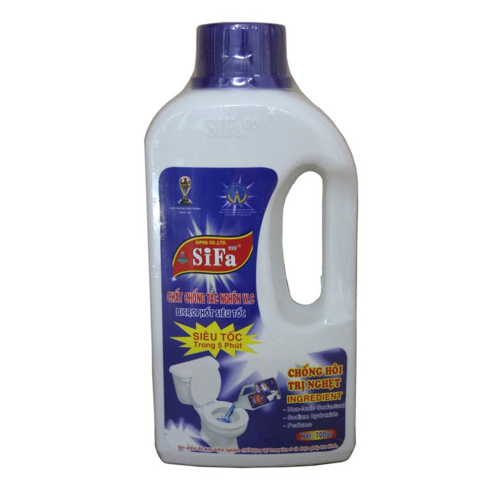 Chất thông tắc bồn cầu siêu tốc 700ml-- chai thông bồn cầu cống đa năng - dung dịch tẩy rửa - dung dịch vệ sinh