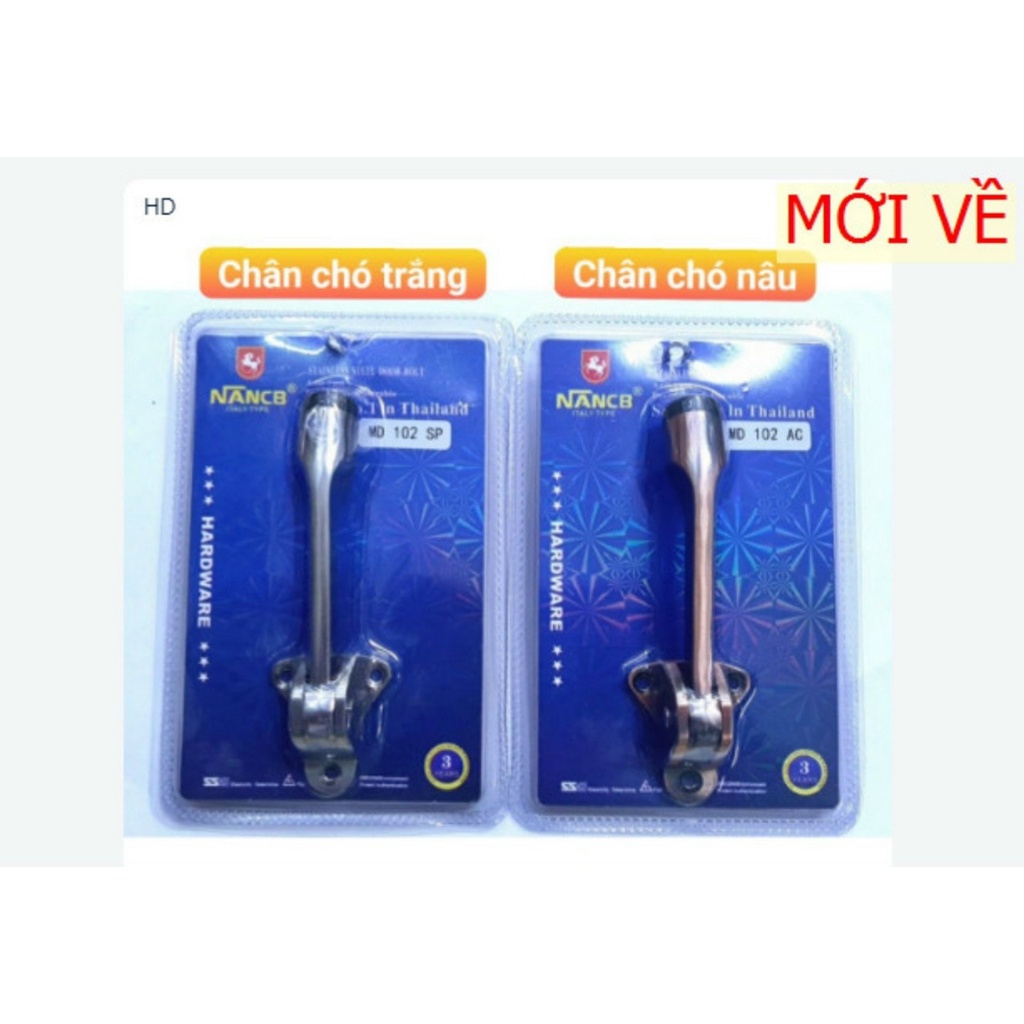 Chặn Cửa Móng Ngựa Loại 1 - Chặn Cửa Chân Chó loại tốt màu nâu, inox, trắng, vàng