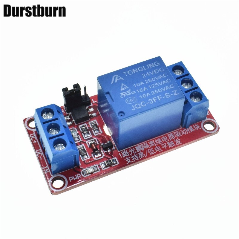 Mô-đun rơle 1 kênh DC 5V 12V 24V kích hoạt mức cao và thấp kèm bộ ghép quang