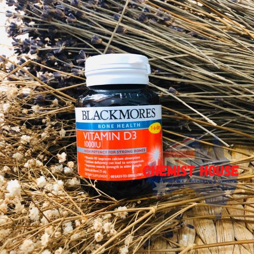 [ Hàng Chuẩn ÚC ] Blackmores Vitamin D3 1000IU - Viên uống vitamin D3 60 viên