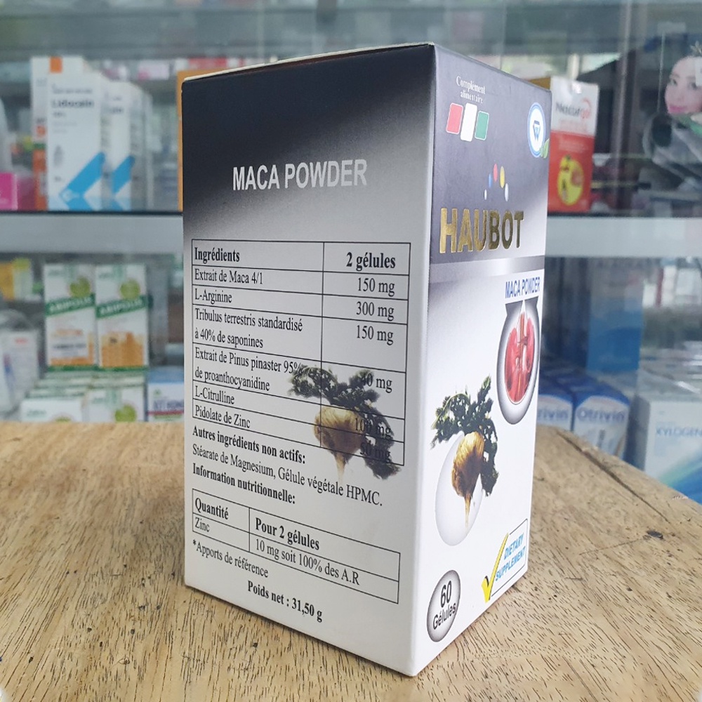 HAUBOT giúp bổ thận, tăng cường chức năng sinh lý - Hộp 60 viên Nhập khẩu từ Pháp