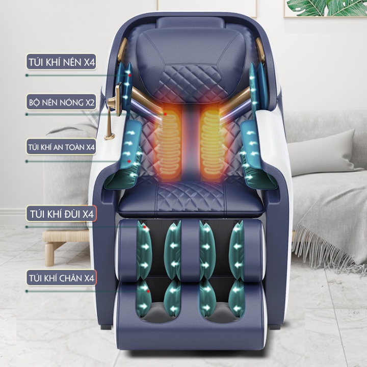 Ghế Massage toàn thân trục SL cao cấp chân thực như masage thật, Ghế matxa bi lăn di động công nghệ nhật bản