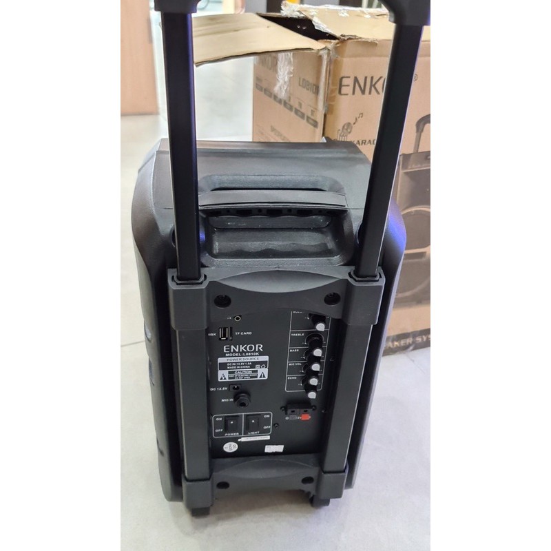 Loa Bluetooth Kéo Karaoke Enkor L0810K Đen 25W Chính Hãng