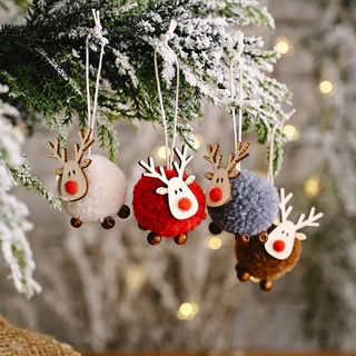 Dễ Thương Phụ Kiện Treo Trang Trí Cây Thông Noel Hình Chú Nai Bằng Gỗ