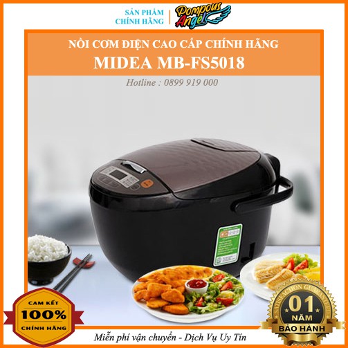 [Chính hãng] Nồi cơm điện từ , Nồi cơm điện đa năng, nồi cơm thông minh MIDEA MB-FS5018B 1.8L chống dính ( 4-6 người ăn)