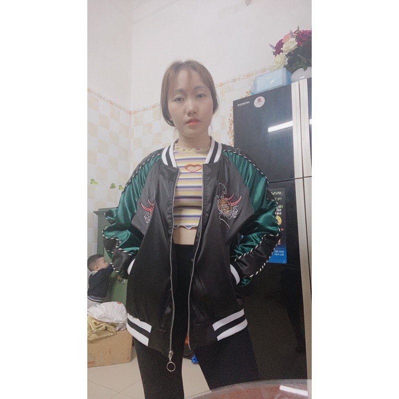 [ảnh thật] áo khoác bomber sukajan thêu rồng màu mới 2020 | BigBuy360 - bigbuy360.vn