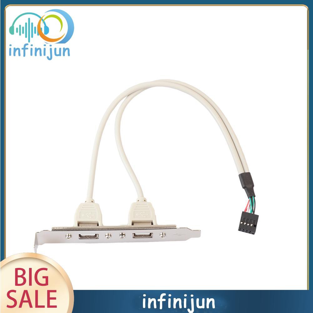 Cáp Chuyển Đổi 2 Cổng Usb 2.0 Sang 9 Pin Cho Máy Tính