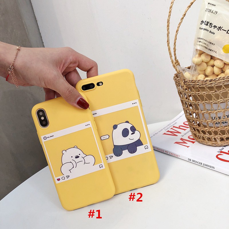Ốp lưng điện thoại nhựa mềm Iphone 11 11pro 11promax 6 6s 7 7plus 8 Plus màu vàng hình Tôi là gấu | BigBuy360 - bigbuy360.vn
