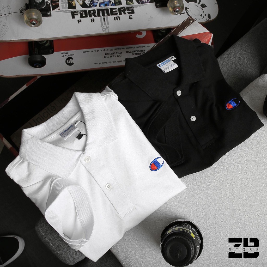 Áo Polo Champion Hàng chuẩn FULL TEM TAG - form unisex | BigBuy360 - bigbuy360.vn