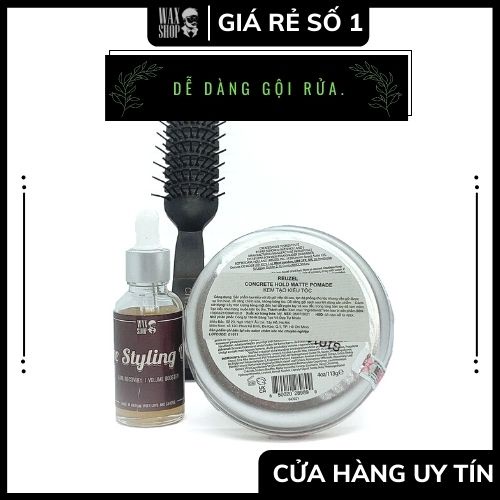 Sáp Vuốt Tóc Nam Reuzel Bạc - Concrete Hold Matte Pomade ⚡Chính Hãng⚡Độ Giữ Nếp 10/10, Độ Bóng 0/10, Dễ Gọi Rửa Waxshop