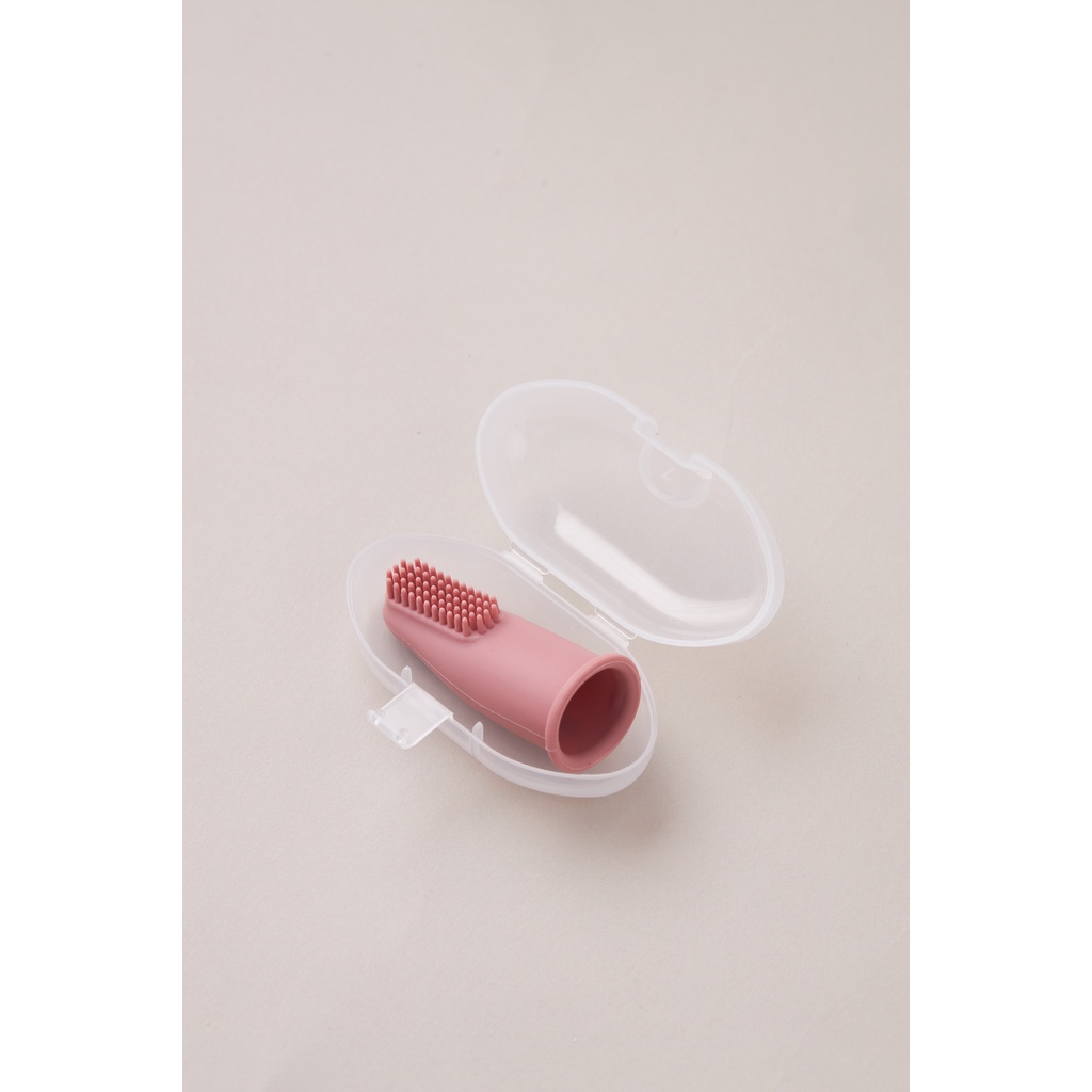 Bàn chải xỏ ngón tưa lưỡu silicone cao cấp CHIPPIANDCO vệ sinh nướu lưỡi DuoFit, Bộ 2 chiếc nhiều màu