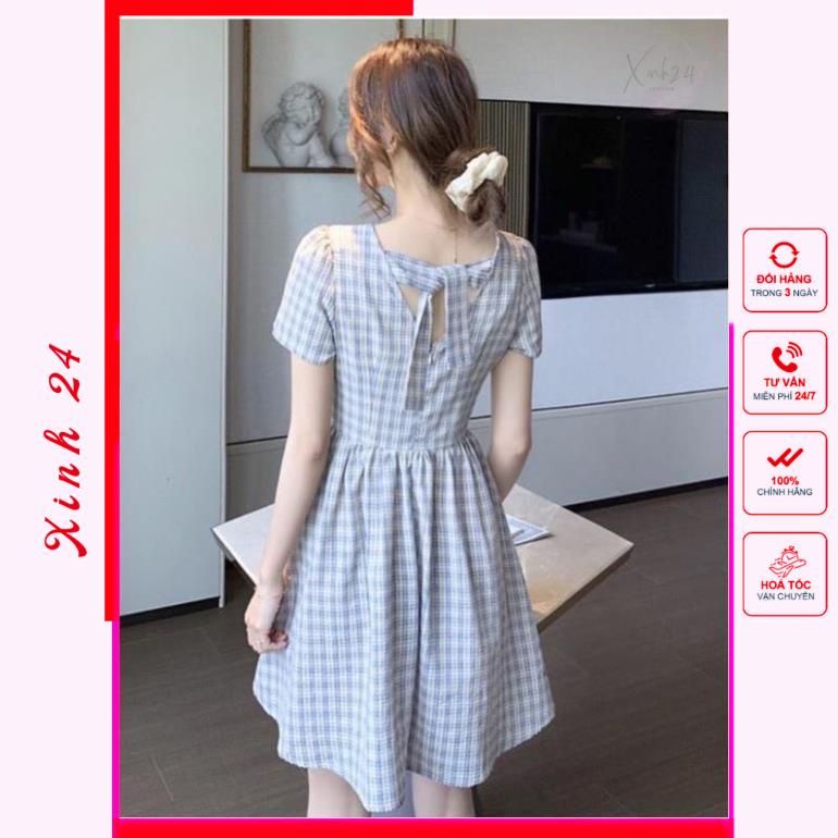 Váy xòe, Đầm xòe sọc kẻ caro thiết kế trẻ trung | BigBuy360 - bigbuy360.vn
