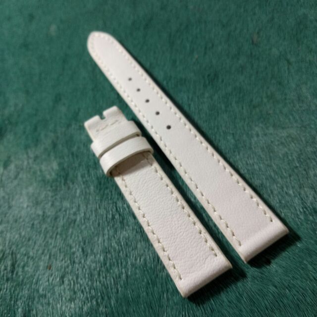 DÂY ĐỒNG HỒ DA BÒ MÀU TRẮNG đủ size từ 10mm - 20mm