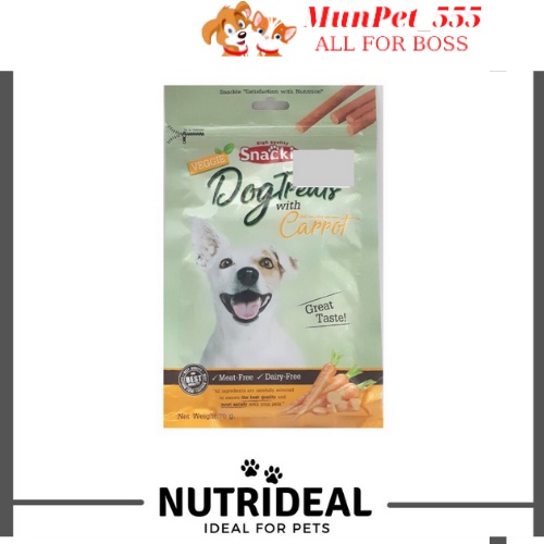 Thức ăn vặt cho chó Snackie Veggie Dog Treat gói 70g nhiều vị